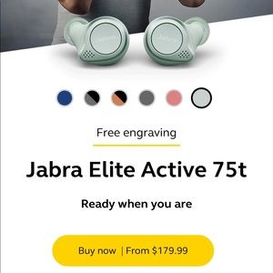 Mint Jabra Elite Active 75t Bluetooth headphones
